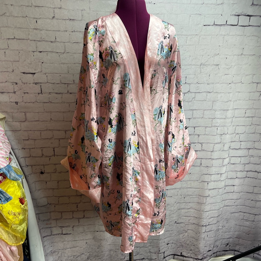 Disney Store women’s size XL pink satin sleeping beauty robe MISSING SASH